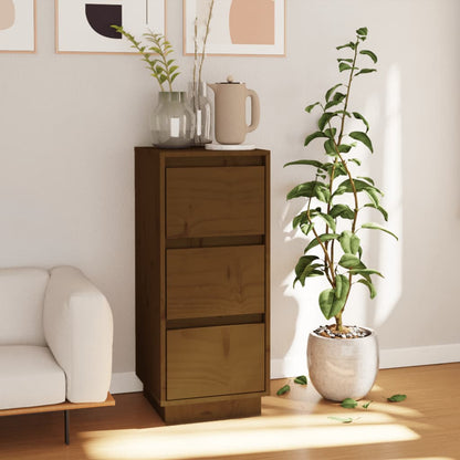 Credenza Marrone Ambra 32x34x75 cm in Legno Massello di Pino