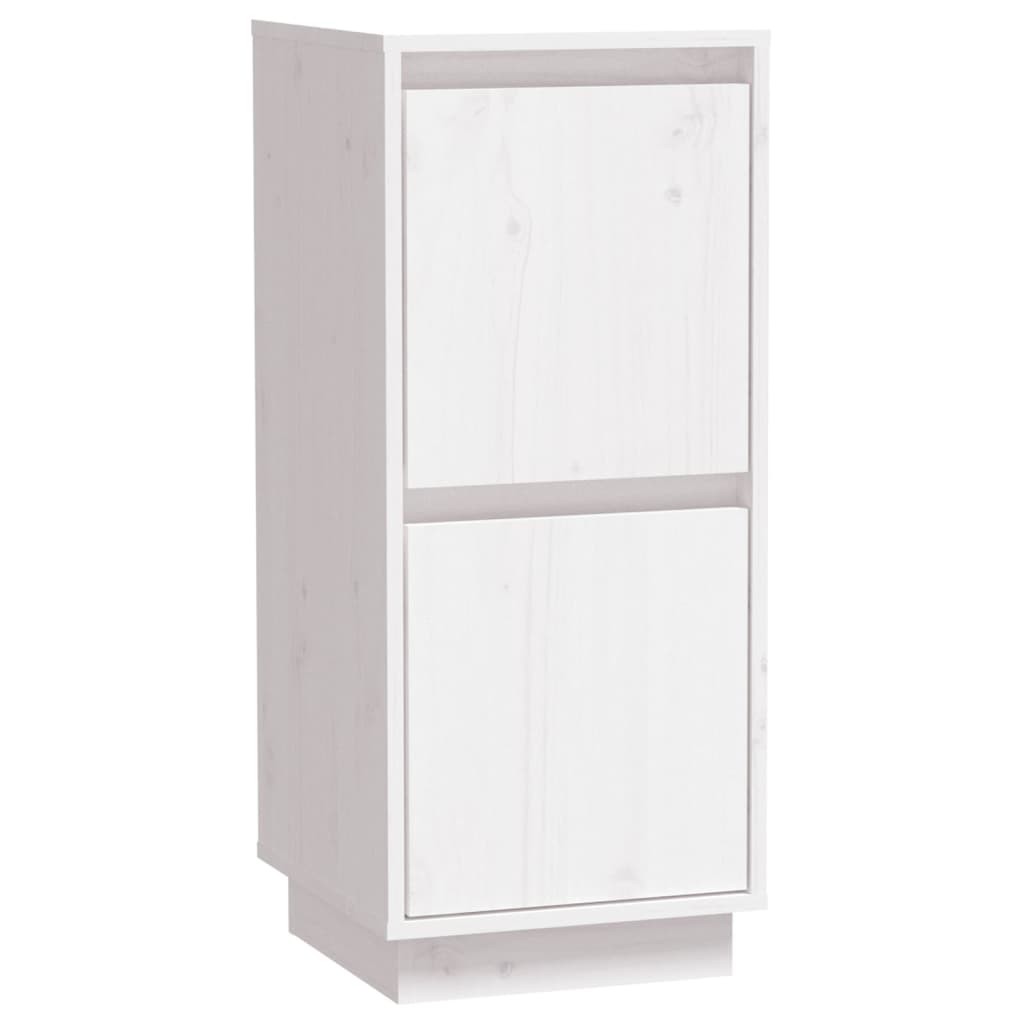 Credenza Bianca 31,5x34x75 cm in Legno Massello di Pino