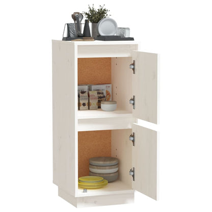 Credenza Bianca 31,5x34x75 cm in Legno Massello di Pino