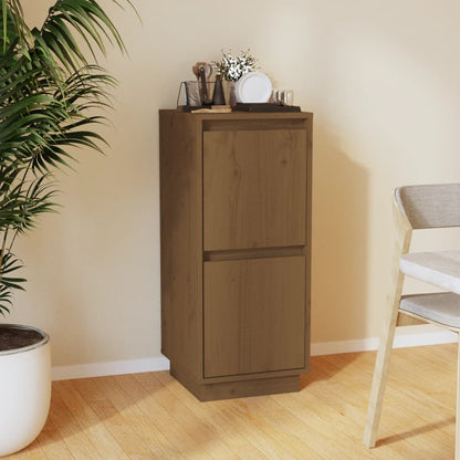 Credenza Marrone Ambra 31,5x34x75 cm in Legno Massello di Pino