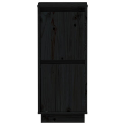 Credenze Nero 31,5x34x75 cm in Legno Massello di Pino