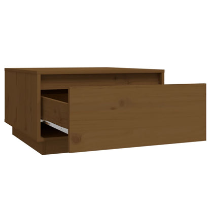 Tavolino da Salotto ambra 55x56x32 cm in Legno Massello di Pino
