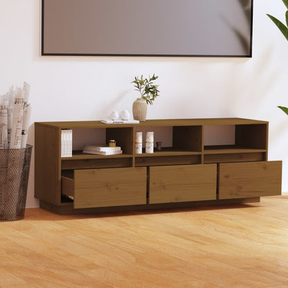 Mobile Porta TV Ambra 140x37x50 cm in Legno Massello di Pino