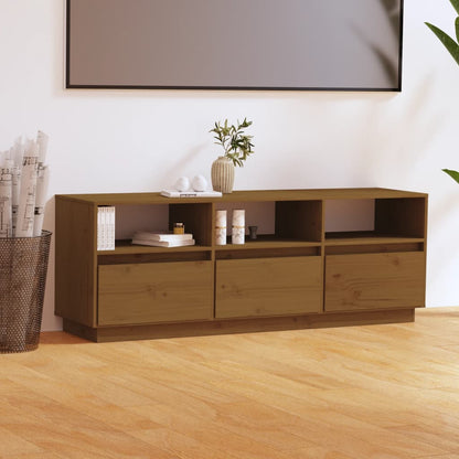 Mobile Porta TV Ambra 140x37x50 cm in Legno Massello di Pino