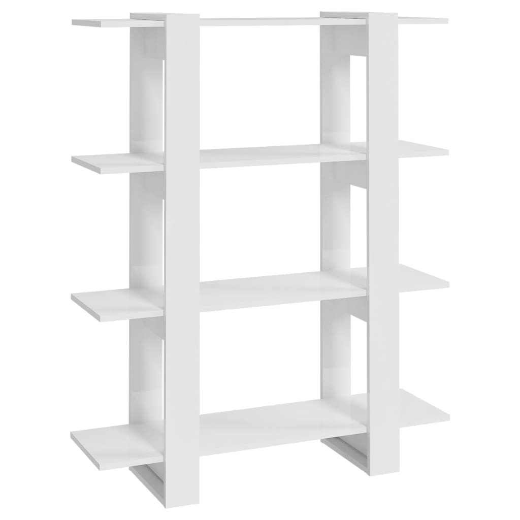 Libreria/Divisorio Bianco Lucido 100x30x123,5 cm