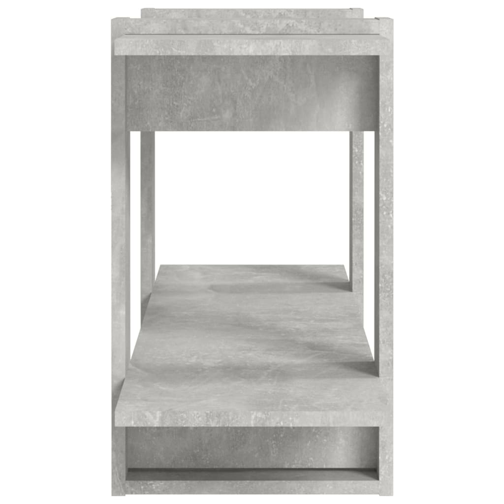 Libreria Grigio Cemento 100x30x51 cm in Legno Multistrato