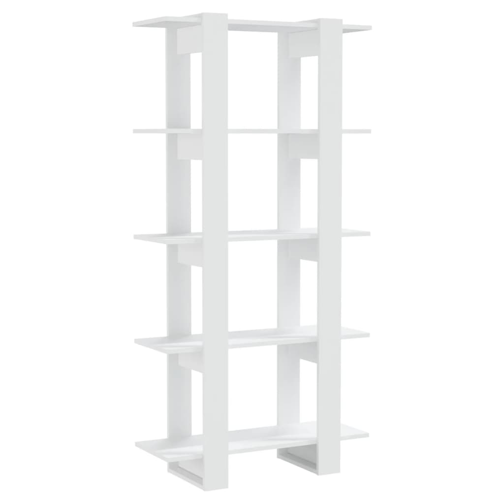 Libreria/Divisorio Bianco 80x30x160 cm in Legno Multistrato