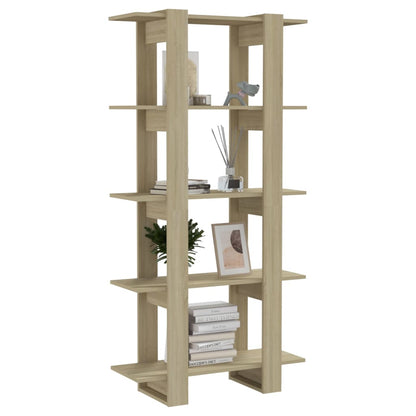 Libreria/Divisorio Rovere Sonoma 80x30x160 cm in Truciolato