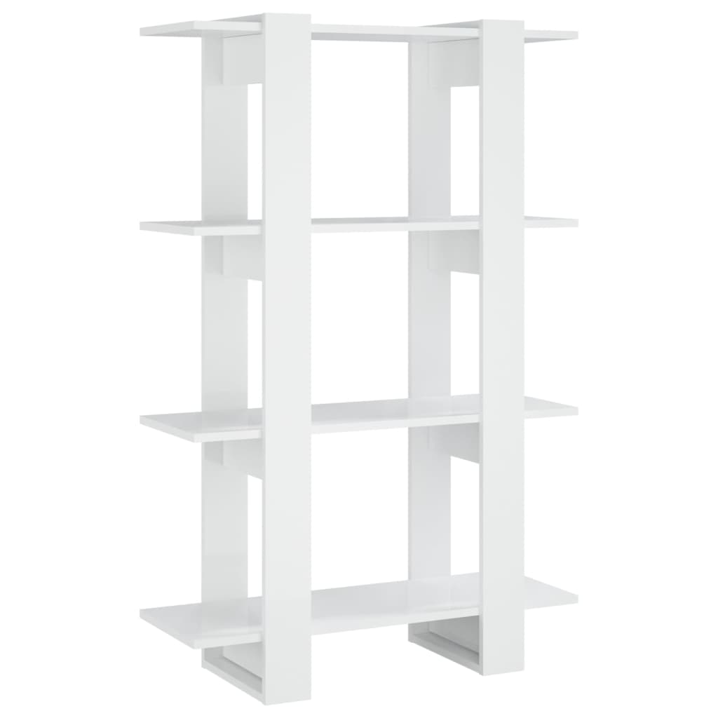 Libreria/Divisorio Bianco Lucido 80x30x123,5 cm