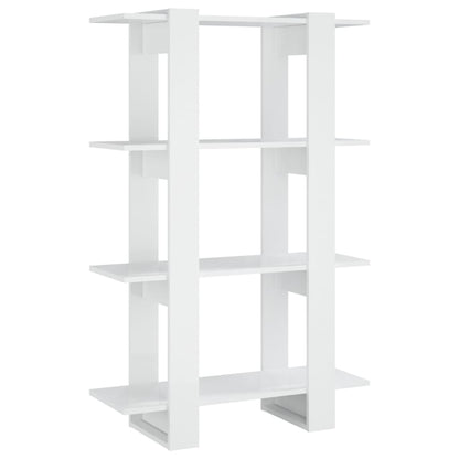Libreria/Divisorio Bianco Lucido 80x30x123,5 cm