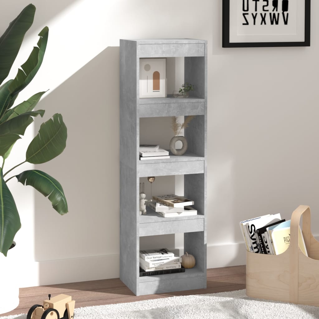 Libreria/Divisorio Grigio Cemento 40x30x135 cm