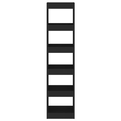 Libreria/Divisorio Nero 40x30x166 cm