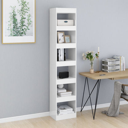 Libreria/Divisorio Bianco Lucido 40x30x198 cm