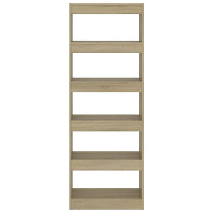 Libreria/Divisorio Rovere Sonoma 60x30x166 cm in Truciolato