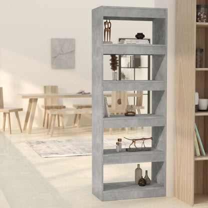 Libreria/Divisorio Grigio Cemento 60x30x166 cm in Truciolato