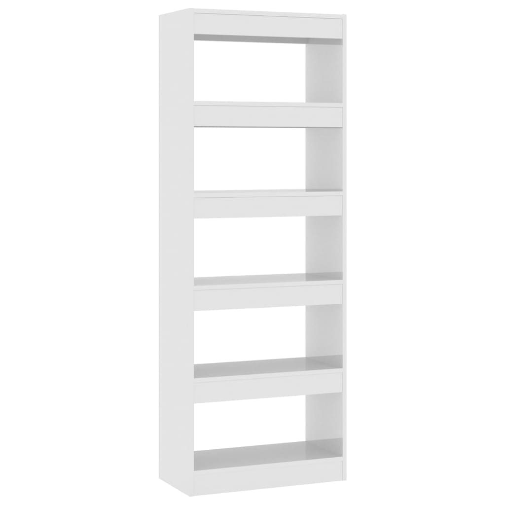 Libreria/Divisorio Bianco Lucido 60x30x166 cm in Truciolato