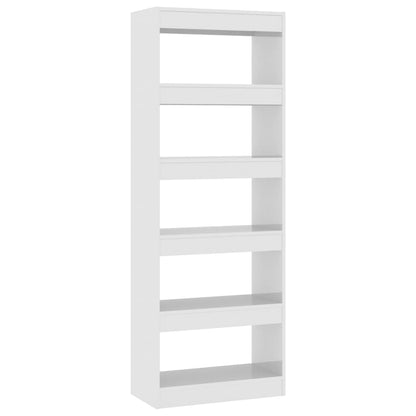 Libreria/Divisorio Bianco Lucido 60x30x166 cm in Truciolato
