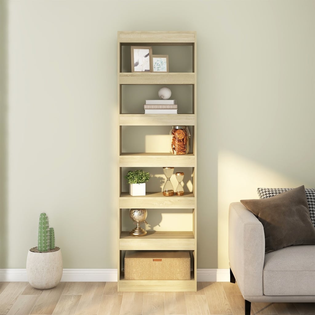 Libreria/Divisorio Rovere Sonoma 60x30x198 cm
