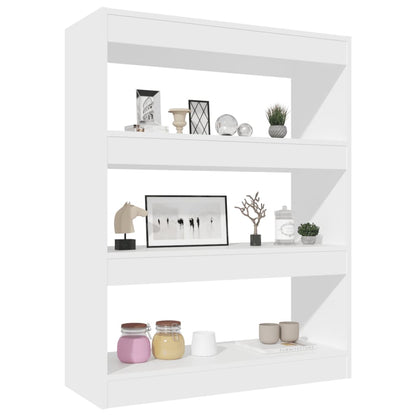 Libreria/Divisorio Bianco 80x30x103 cm in Legno Multistrato