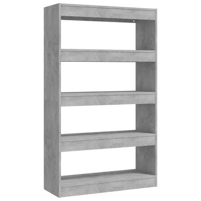 Libreria/Divisorio Grigio Cemento 80x30x135 cm in Truciolato