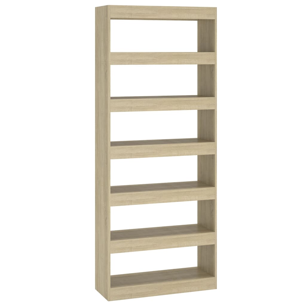 Libreria/Divisorio Rovere Sonoma 80x30x198 cm in Truciolato