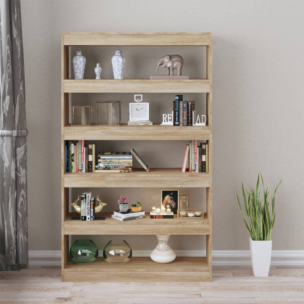 Libreria/Divisorio Rovere Sonoma 100x30x166 cm