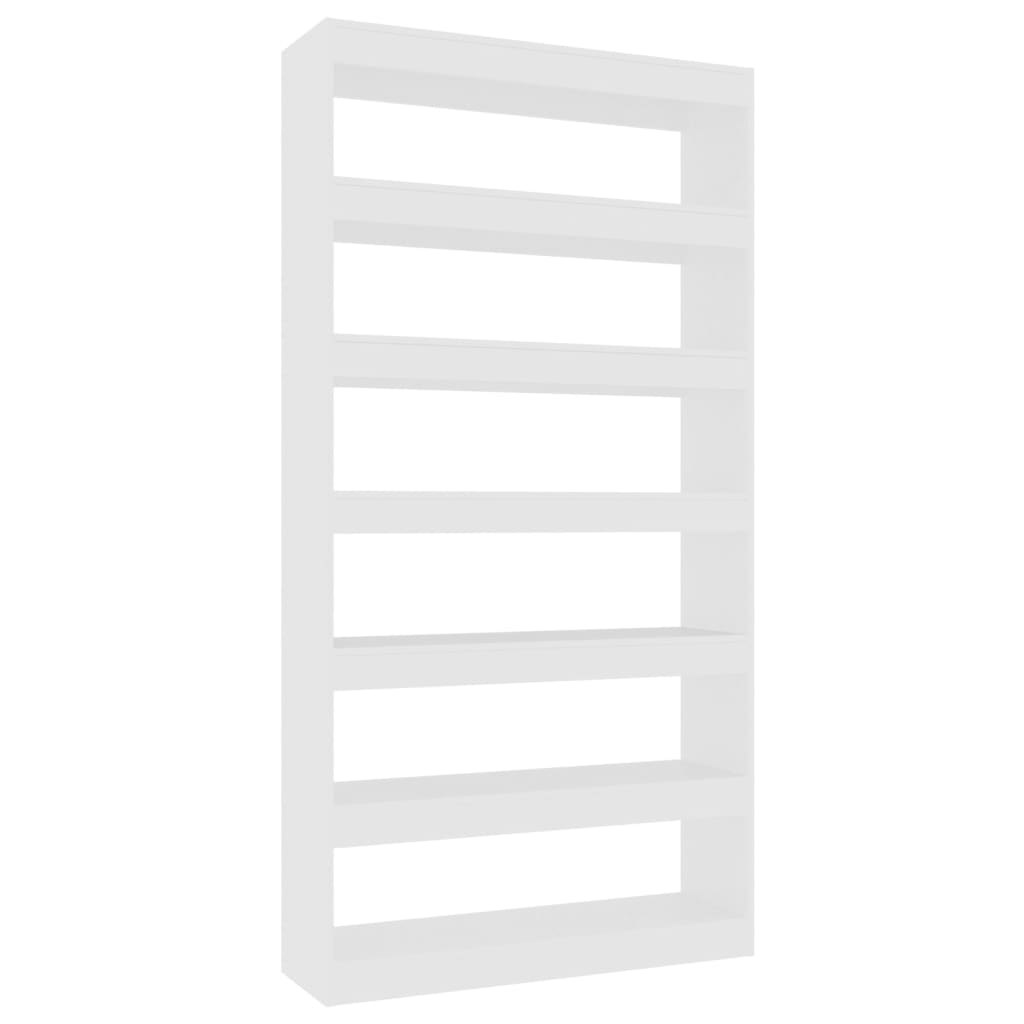 Libreria/Divisorio Bianco 100x30x198 cm in Legno Ingegnerizzato
