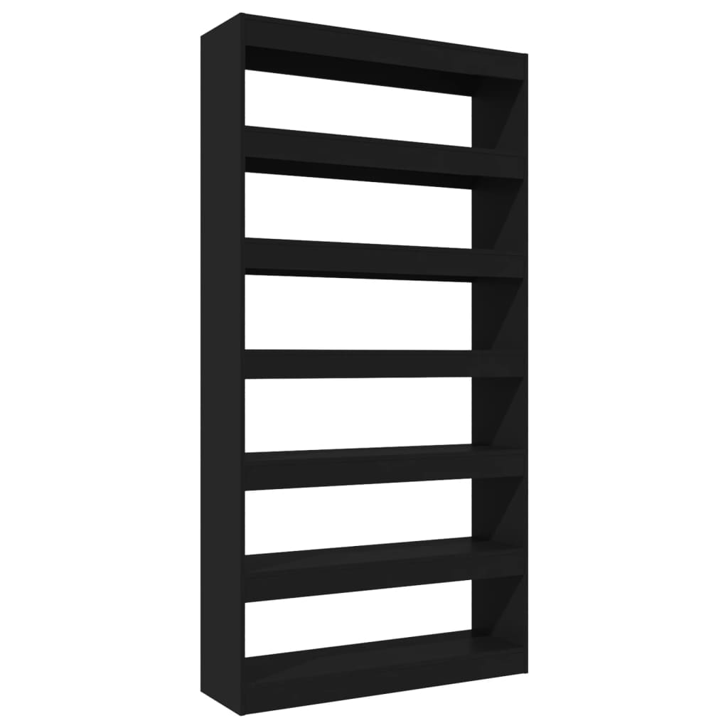 Libreria/Divisorio Nero 100x30x198 cm in Legno Ingegnerizzato