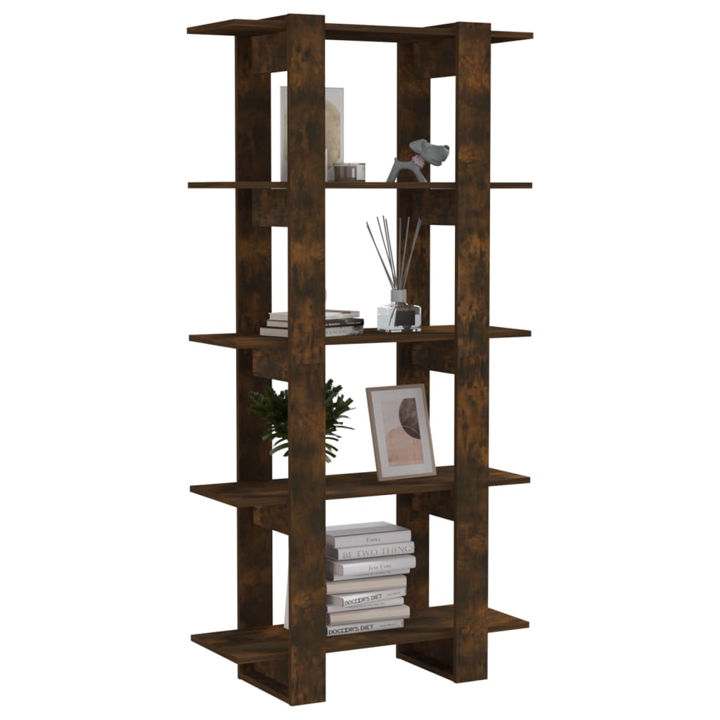 Libreria/Divisorio Rovere Fumo 80x30x160 cm in Truciolato