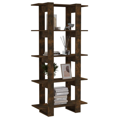 Libreria/Divisorio Rovere Fumo 80x30x160 cm in Truciolato