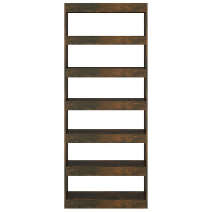 Libreria/Divisorio Rovere Fumo 80x30x198 cm in Truciolato