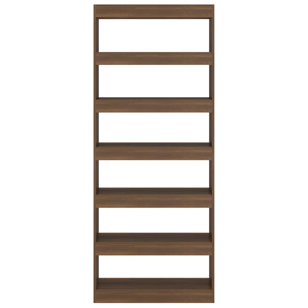 Libreria/Divisorio Rovere Marrone 80x30x198 cm in Truciolato