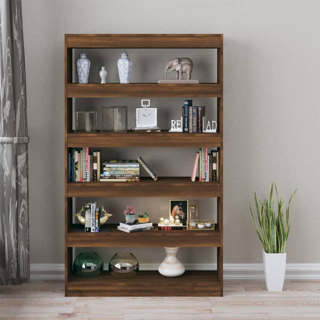 Libreria/Divisorio Rovere Marrone 100x30x166 cm