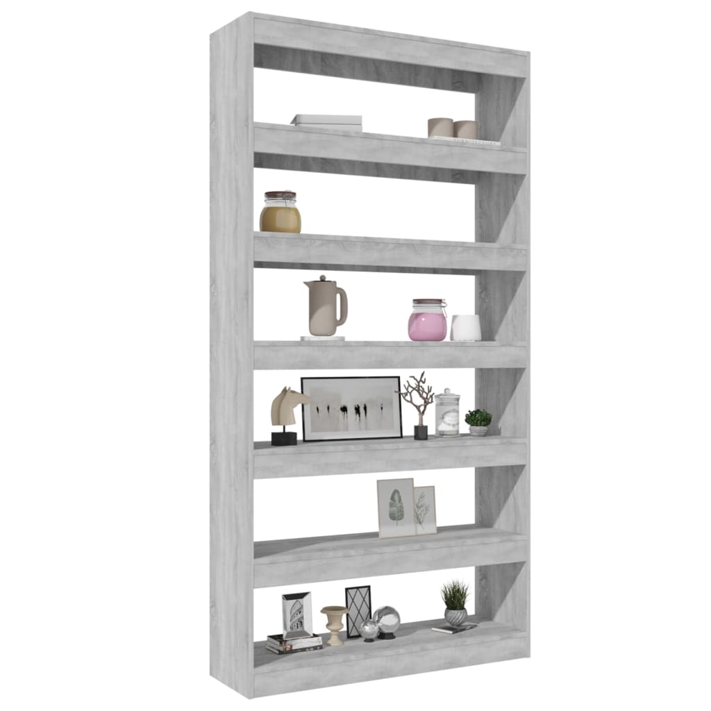 Libreria/Divisorio Grigio Sonoma 100x30x198cm Legno Multistrato