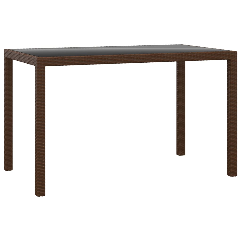 Set da Pranzo da Giardino 3 pz e Cuscini in Polyrattan Marrone