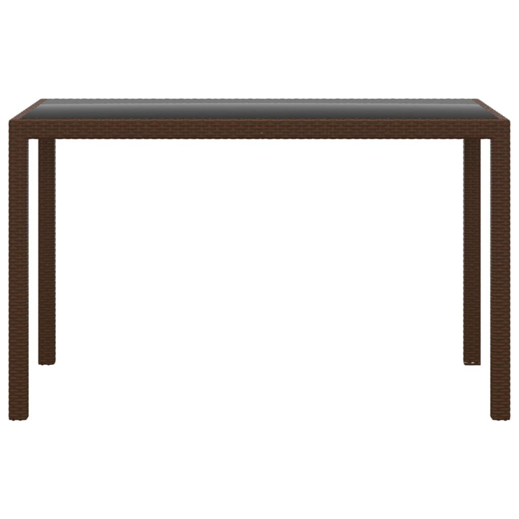 Set da Pranzo da Giardino 3 pz e Cuscini in Polyrattan Marrone