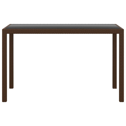 Set da Pranzo da Giardino 3 pz e Cuscini in Polyrattan Marrone