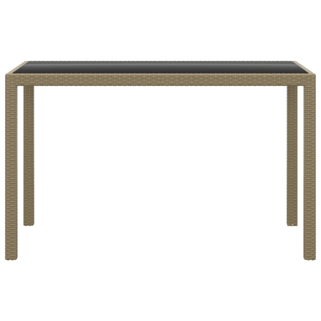 Set da Pranzo da Giardino 3 pz con Cuscini in Polyrattan Beige