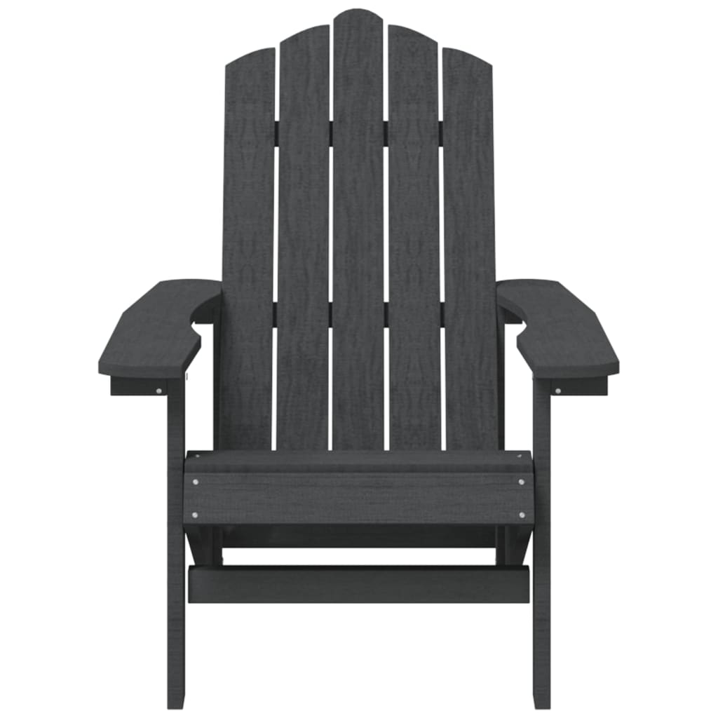 Sedie da Giardino con Tavolo Adirondack in HDPE Antracite