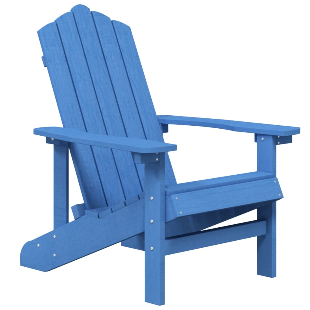 Sedie da Giardino con Tavolo Adirondack in HDPE Blu Acqua