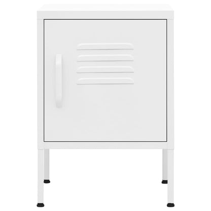 Comodini 2 pz Bianchi 35x35x51 cm in Acciaio