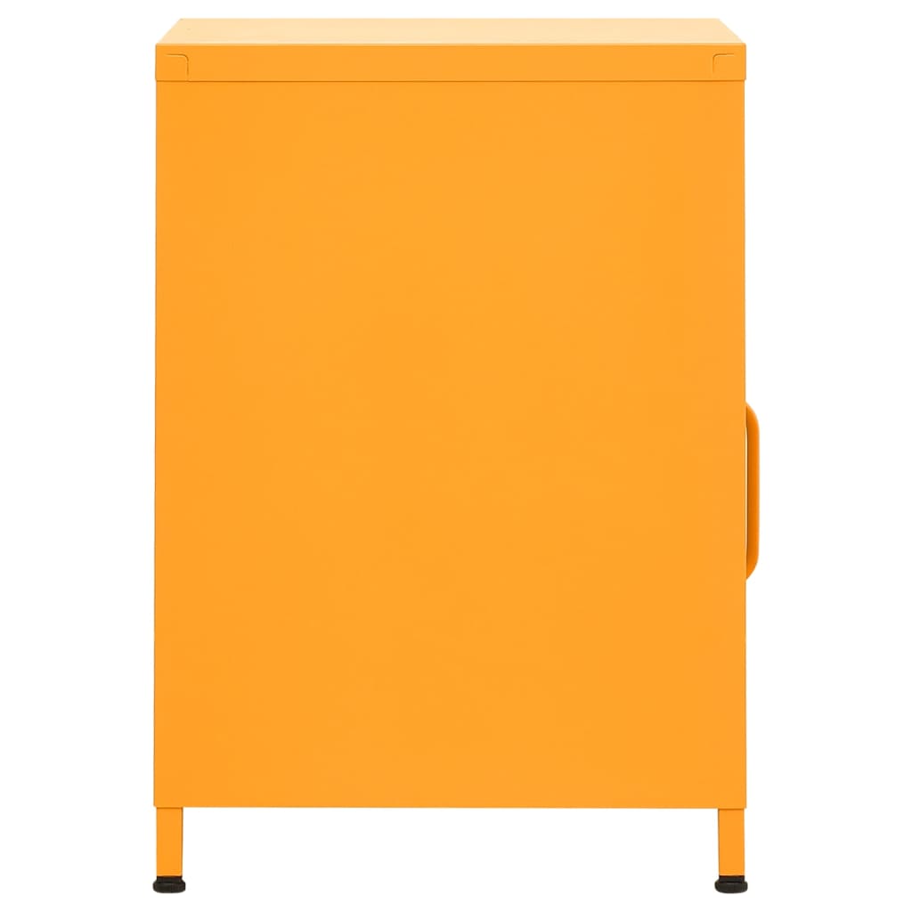 Comodini 2 pz Giallo Senape 35x35x51 cm in Acciaio