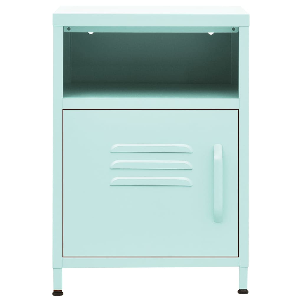 Comodini 2 pz Menta 35x35x51 cm in Acciaio