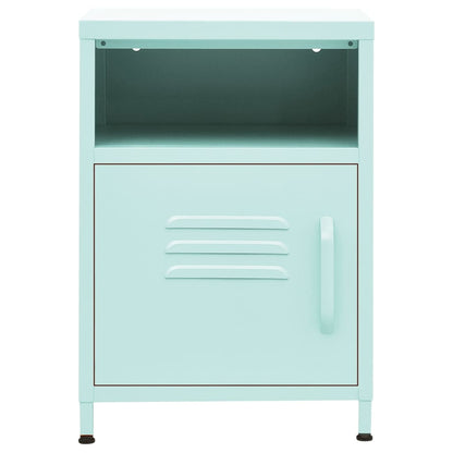 Comodini 2 pz Menta 35x35x51 cm in Acciaio