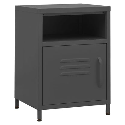 Comodini 2 pz Antracite 35x35x51 cm in Acciaio