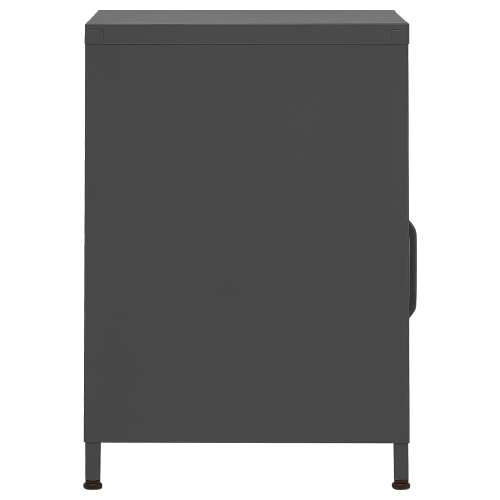 Comodini 2 pz Antracite 35x35x51 cm in Acciaio