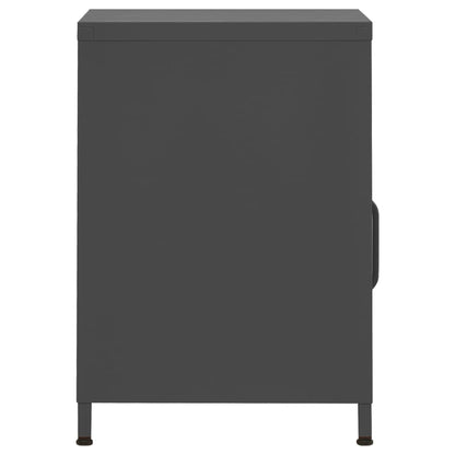 Comodini 2 pz Antracite 35x35x51 cm in Acciaio