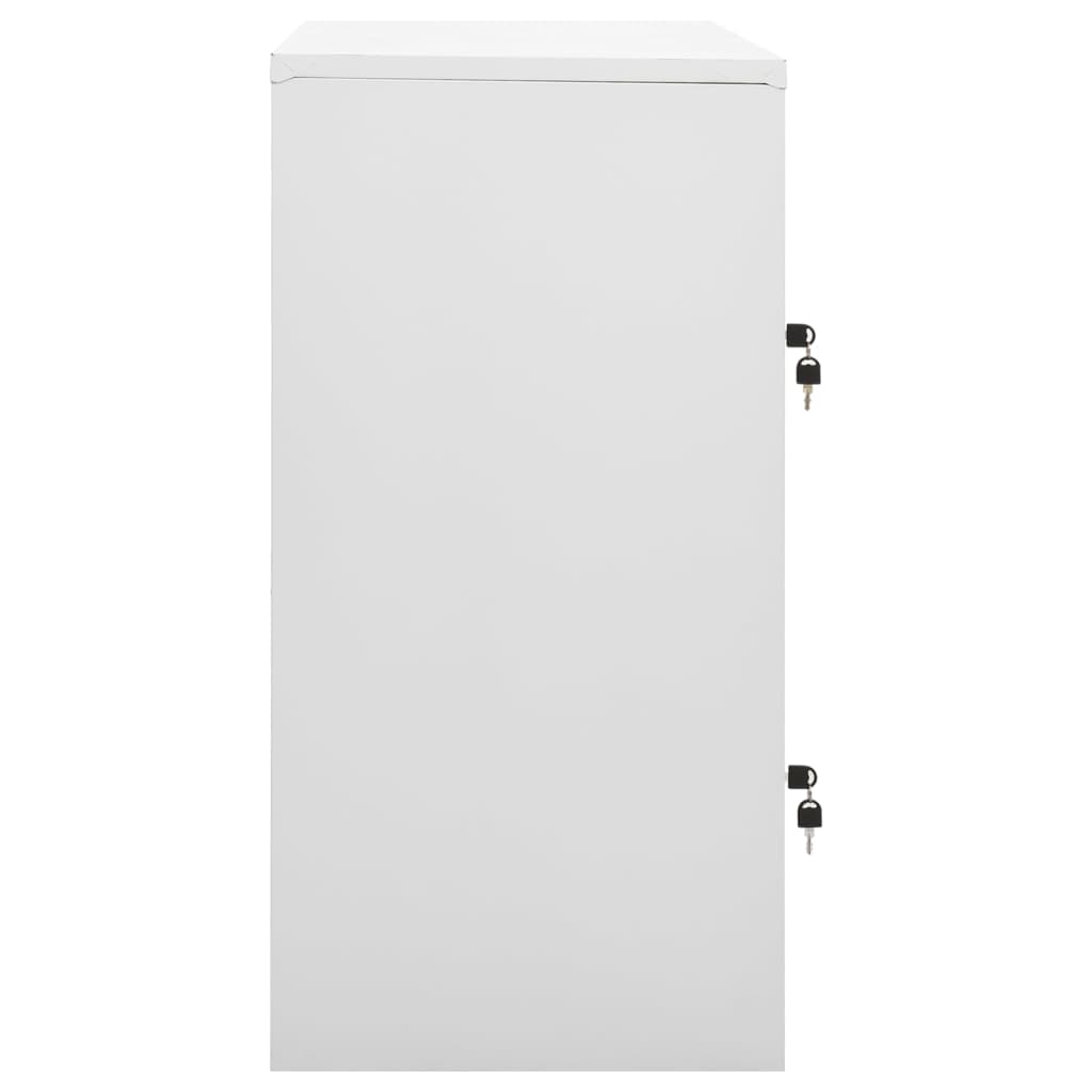 Armadietti e Chiavi 2pz Grigio Chiaro Blu 90x45x92,5cm Acciaio