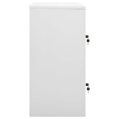 Armadietti Chiavi 2pz Grigio Chiaro Rosso 90x45x92,5cm Acciaio