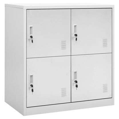 Armadietti con Chiave 5 pz Grigio Chiaro 90x45x92,5 cm Acciaio